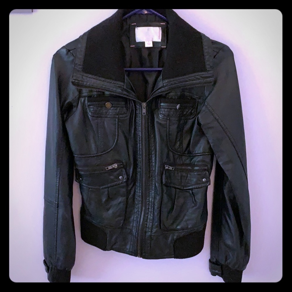 Xhilaration Black Faux Leather Jacket